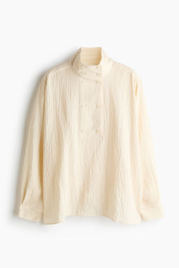 Camisa texturizada en mezcla de viscosa