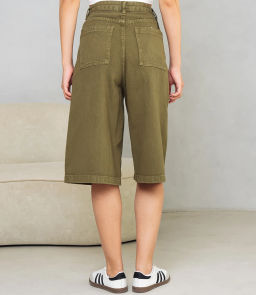 Джинсовые шорты #КТ3256, хаки - Dommod фото 4