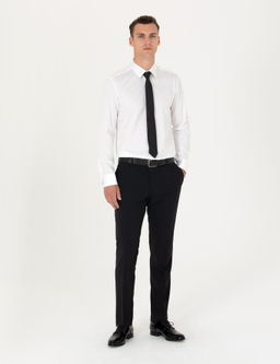 Beyaz Slim Fit Uzun Kollu Basic G_mlek