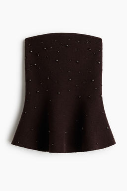 Top bandeau con cuentas decorativas