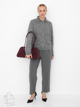 Сумка женская кожаная 990180NN wine red Natale Navetta  в Новосибирске