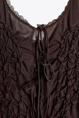GATHERED TIE TOP - Zara фото 12