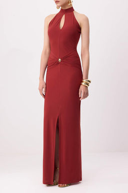 TRENDYOLMILLA Siyah Aksesuar Detayl? Orme Uzun S?k Abiye & Mezuniyet Elbise TPRSS25AE00088  фото 15