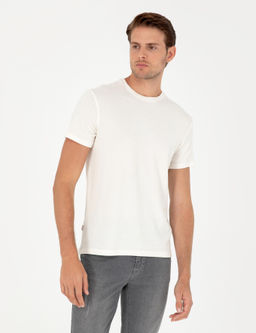 Ekru Slim Fit Basic Ti__rt