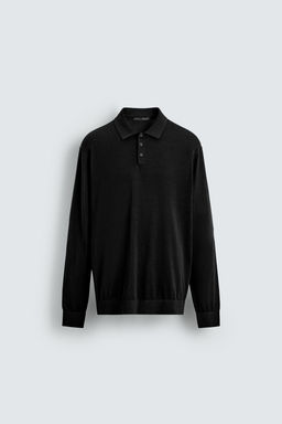 KNIT COTTON-SILK POLO SHIRT - Zara фото 7