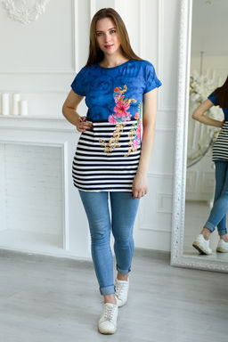 Туника женская из вискозы Гера синий