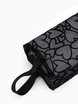 Косметичка дор Сердца 21*9,5*13, отд на молнии, черный