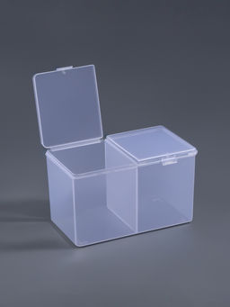 Контейнер для хранения мелочей, 2 секции, 6.7×12.5×7.5 см, МИКС