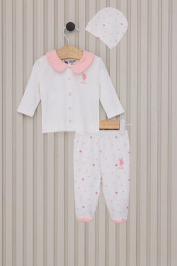 K_z Bebek Krem Pijama Tak_m_ Sepette S_rpriz _ndirim