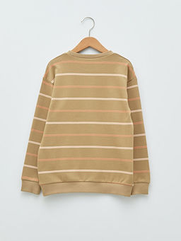 Bisiklet Yaka ?izgili Uzun Kollu Erkek ?ocuk Sweatshirt - Waikiki фото 2