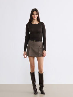 Beli Kemerli Ekose ?ort Etek