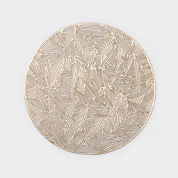 Салфетки сервировочные на стол Доляна «Листья», d=38 см, 4 шт., золотые