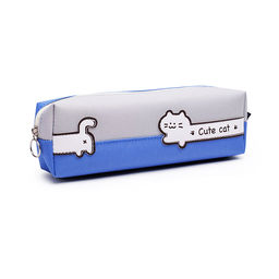 Пенал "Cute Cat" 21x6x4,5 см, плотный износостойкий полиэстер с водоотталкивающей пропиткой, отделение на молнии, прямоугольный для 30 предметов, ассорти 3 дизайна, полноцветная печать