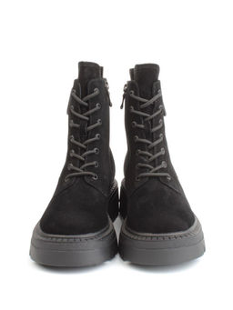 04-M3-1477 BLACK Ботинки зимние женские (натуральная замша, натуральный мех) - Фабричный китай фото 8