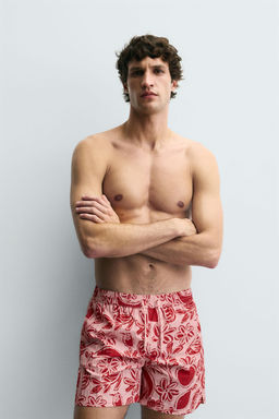 MID-LENGTH FRUIT PRINT SWIMMING TRUNKS - Zara фото 2