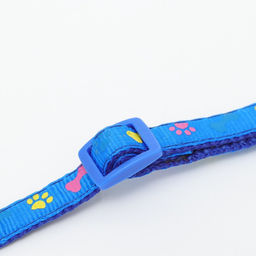 Ошейник двухслойный с фастексом Разноцветные косточки 30 х 1 см, синий - Пижон фото 7
