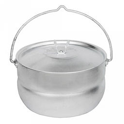 Котелок алюминиевый Туристический 8л, s0,15см, металлическая крышка, толстостенный (Россия)