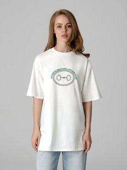 Арт. 3186 Футболка женская оверсайз 42-48 (4 шт) Цвет:молочный - Калинка фото 3