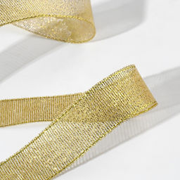 Цена за 5 шт. Лента парчовая, 20 мм, 23 1 м, цвет золотой - Арт узор фото 2