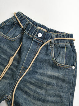 Джинсы для девочек прямого кроя 33-69031 синий - Mini maxi фото 12