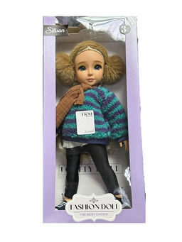 УЦЕНКА. Коллекционная кукла 32см "Silvan. Doll" (HP1220940) теплые наушники, в кофте, лосинах и кроссовках, с шарфом, ПОВРЕЖДЕНА коробка
