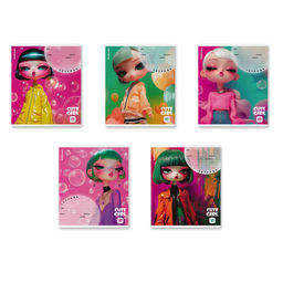 Цена за 3 шт. Тетрадь 12л. ErichKrause клетка "Bubble Girl" (64826) УФ-лак, обложка - мелованный картон