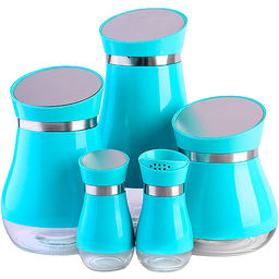 31033 Набор для сыпучих продуктов 5пр стекло/нерж/ст MB (х4). - Mayer&boch фото 2