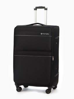 Чемодан 28",Текст,47*30*78,отд на молнии,2 нар/карм, увелич,код замок,4 колеса, черный