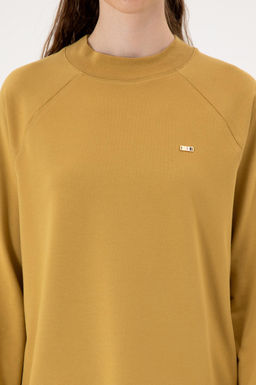 Kad_n Camel Regular Bisiklet Yaka Basic Sweatsh_rt