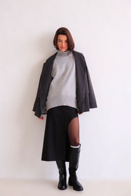 11784 Юбка с вырезом чёрная - Martichelli фото 20