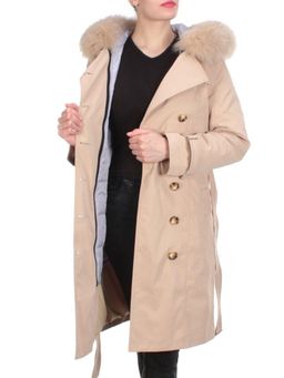 21002 DARK BEIGE Пальто зимнее женское MAILILUO (150 гр. холлофайбера) - Fashion фото 9