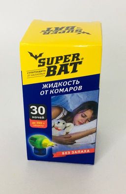 Жидкость от комаров SuperBAT 30 ночей без запаха 30мл (1/24) (шт.)