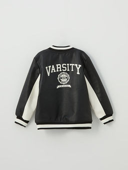 Kolej Yaka Deri G?r?n?ml? Erkek ?ocuk Mont - Waikiki фото 2