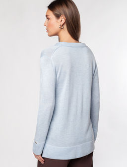 VILATTE / Джемпер тончайшей вязки из мягкой вискозы с эффектом меланж  фото 3