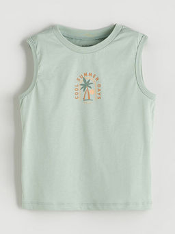 Bask?l? Erkek Bebek Atlet ve ?ort 2li