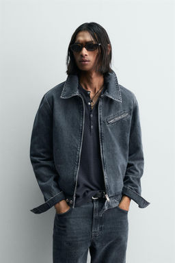 LIMITED EDITION ZIP-UP DENIM JACKET - Zara фото 10
