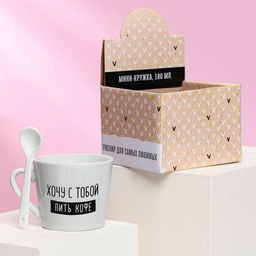 Кружка с ложкой Catspresso, 180 мл - Дорого внимание фото 3