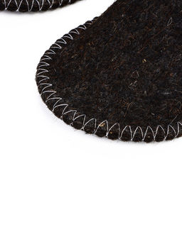 Тапочки для бани, шерсть 100%, серые, «Добропаровъ»