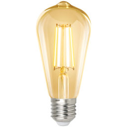 LED-ST64-7W/SW/E27/230V/WF GLS82GO Умная лампа светодиодная Wi-Fi+Bluetooth, диммируемая. Форма "конус", золотистая. Стеклянная колба. 2700-6500K. Голосовое управление+приложение UnielSmart. TM Uniel