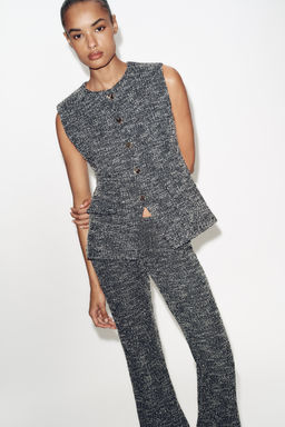 TEXTURED BUTTONED WAISTCOAT TOP - Zara фото 11
