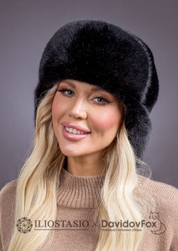 шапка Ушанка экомех блэк - Davidovfox фото 3