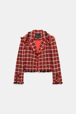 BLAZER TEXURA ZW COLLECTION / Rojo - Zara фото 6