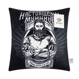 Подушка Этель Настоящему мужчине 40х40 см, велюр, 100% п/э  фото 5