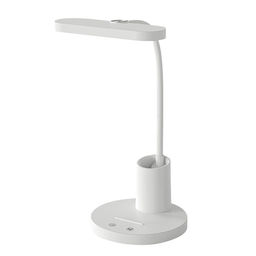 ULM-D603 10W/3000-6000K/DIM WHITE Светильник настольный светодиодный с подставкой под канцелярские принадлежности. Сенсорный выключатель. Диммер. Белый. TM Uniel