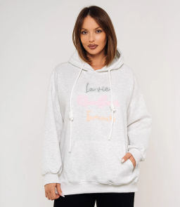 Худи #КТ3628 (1), светло-серый меланж