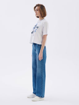 CONTE Свободная футболка из хлопка с рисунком Born in love LD 2675 white-obsession - Conte elegant фото 2