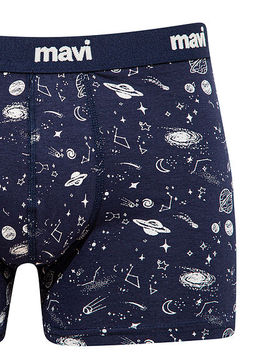 Gezegen Bask?l? Lacivert Boxer - Mavi фото 2