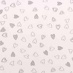 Цена за 10 шт. Бумага упаковочная тишью, Сердечки, 50 см ? 70 см 17 грамм, розовая