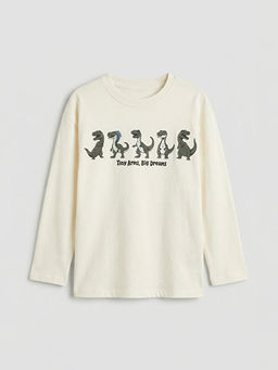 Bisiklet Yaka Bask?l? Erkek Bebek Ti??rt