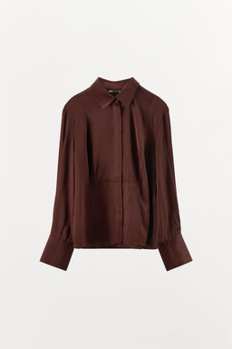 FLOWING SATIN SHIRT - Zara фото 4